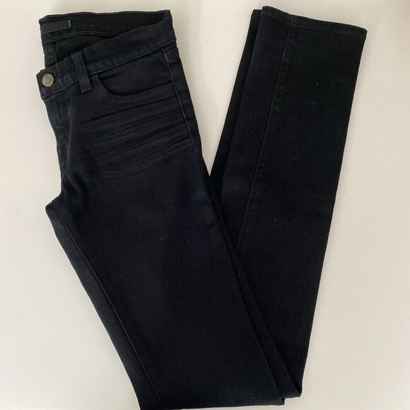 J BRAND Pencil Leg Jeans 942 Jett Black Low Rise 25 - Picture 2 of 7